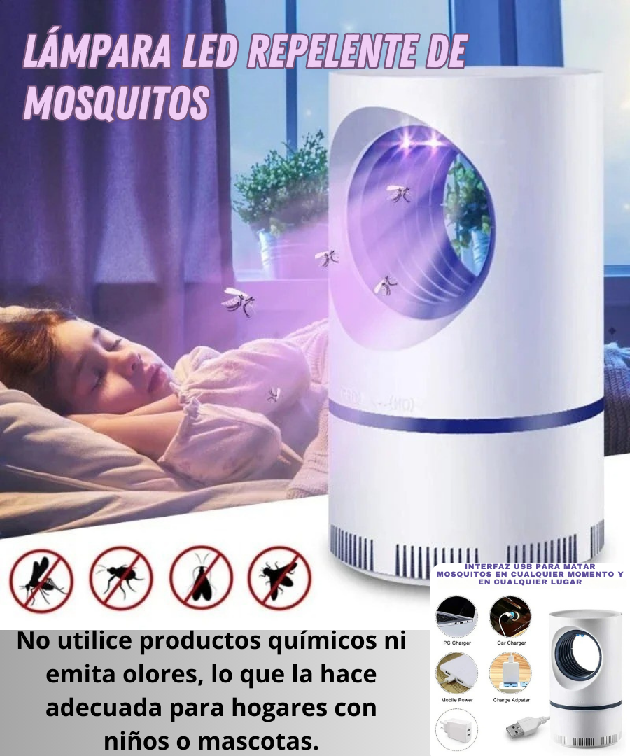 Lampara led antimosquitos con luz UV